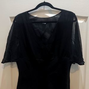 Black Chiffon Bouse